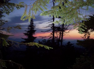 A sunset from the side of Fulling Mountain