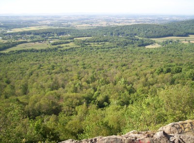 ...and panned a little to the right, still overlooking trees and farmlands...