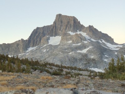 Banner Peak in the lingering stages of dawn